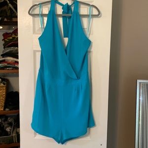 Turquoise Halter Romper